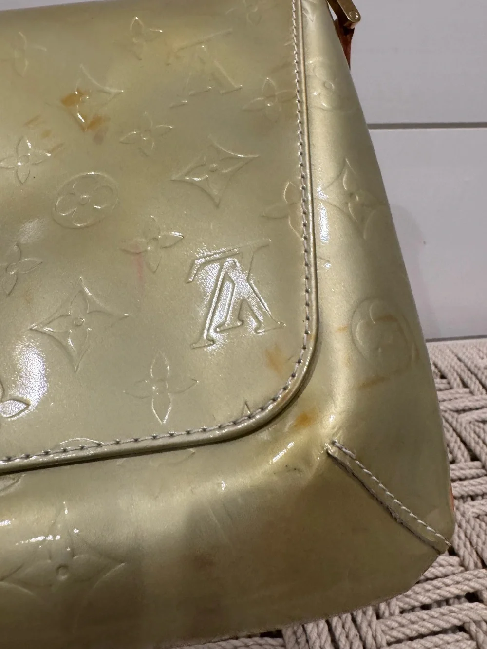 Louis Vuitton Vintage gold monogram Vernis Thompson Street shoulder bag
